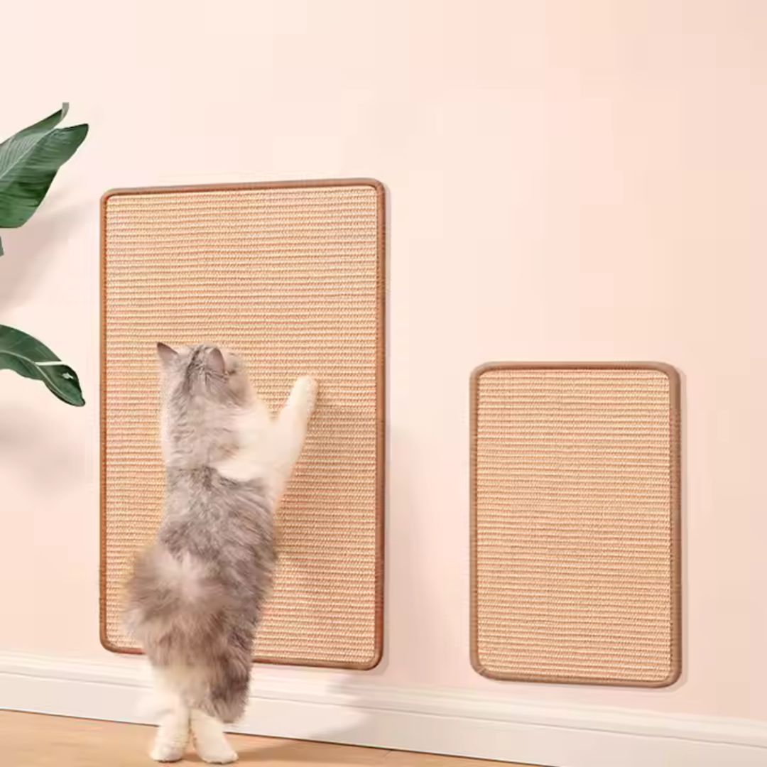 tapis chat griffoir adhésif - Happy minet