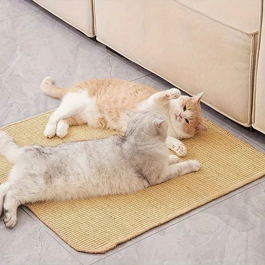 tapis chat griffoir adhésif - Happy minet
