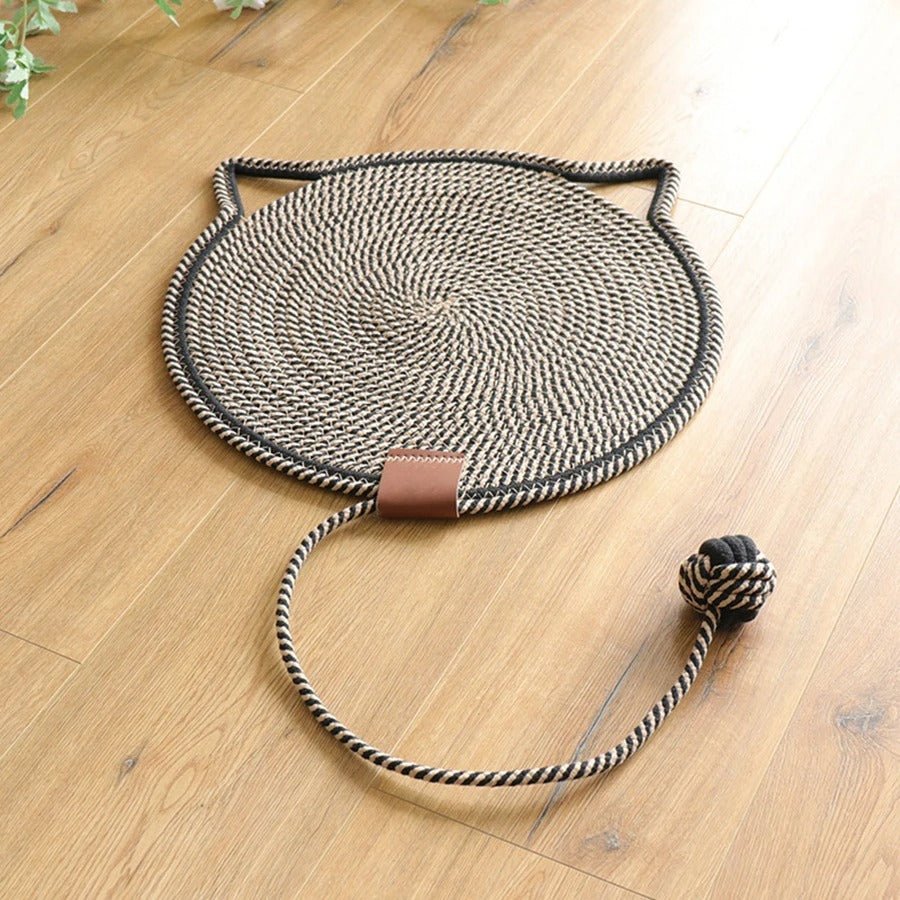 tapis chat griffoir rond - Happy minet