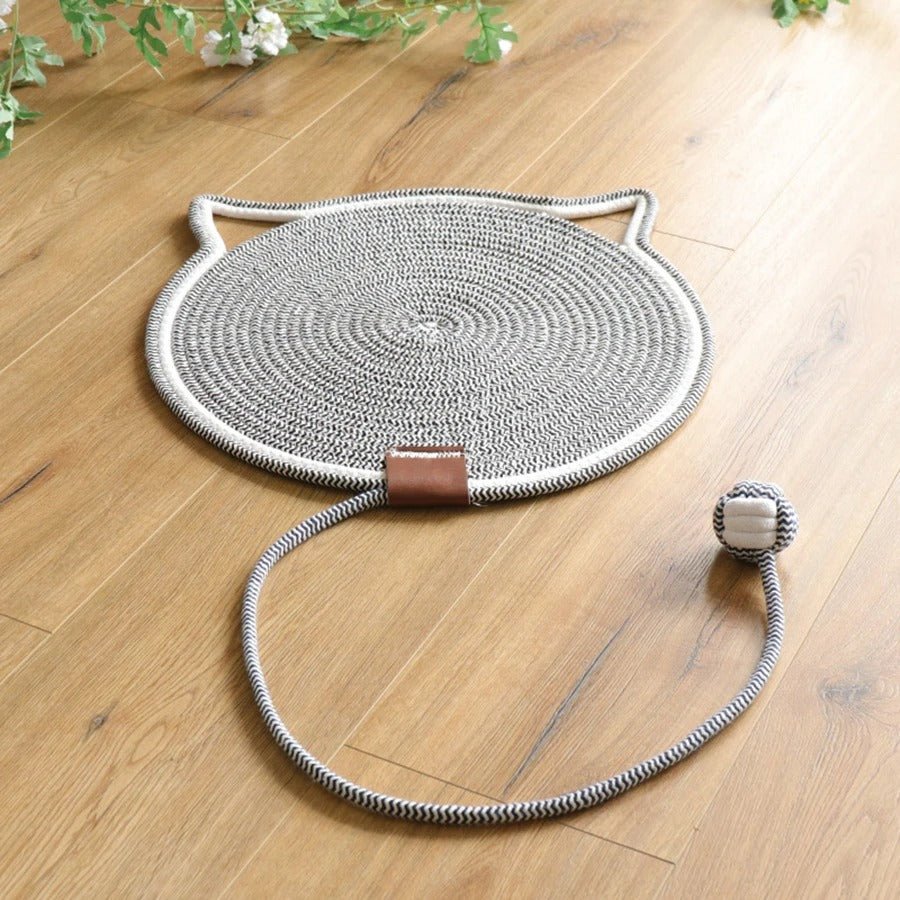 tapis chat griffoir rond - Happy minet