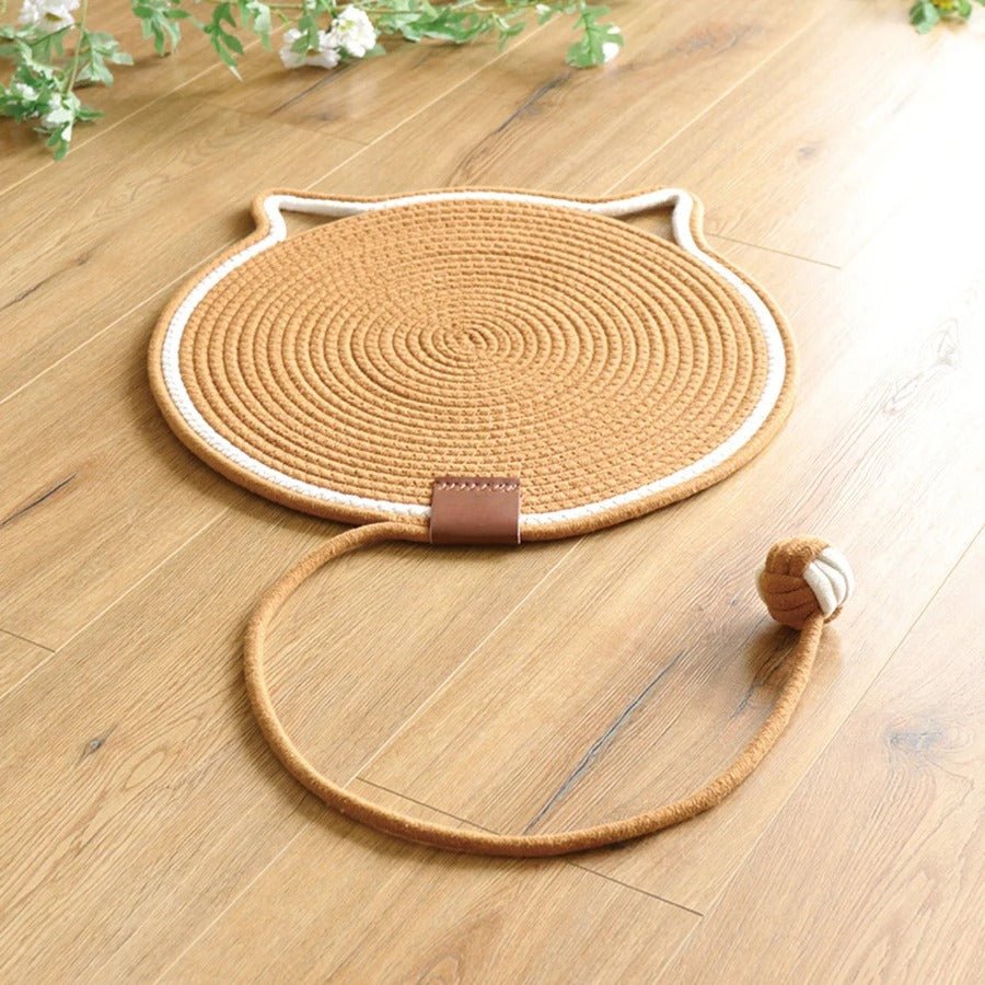 tapis chat griffoir rond - Happy minet