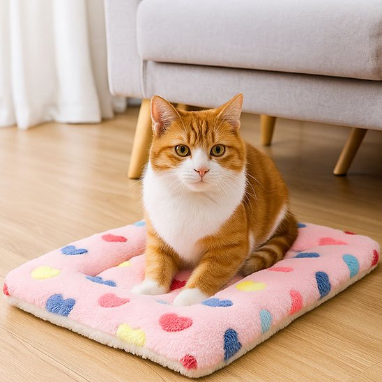Tapis chat rose