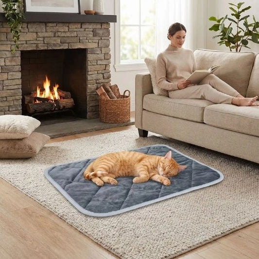 tapis chauffant chat doux