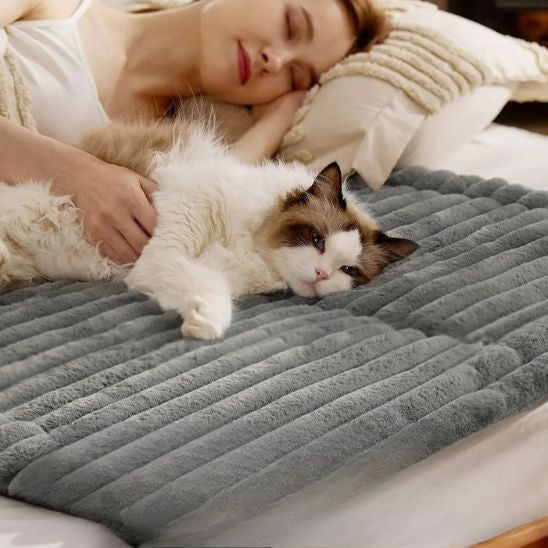 tapis chauffant pour chat côtelé
