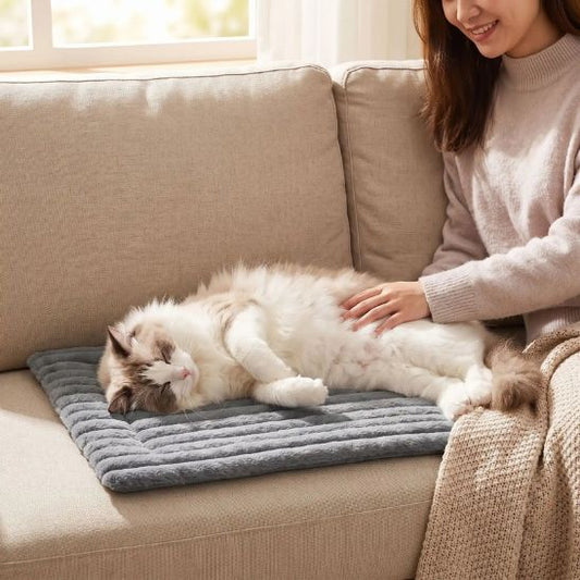tapis chauffant pour chat élégant
