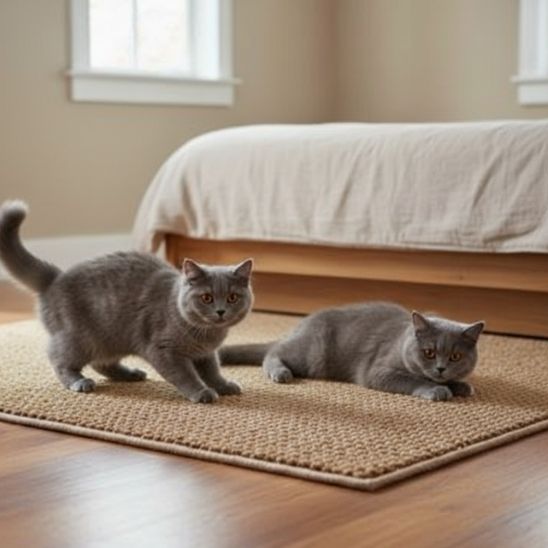 tapis griffoir pour chat brun
