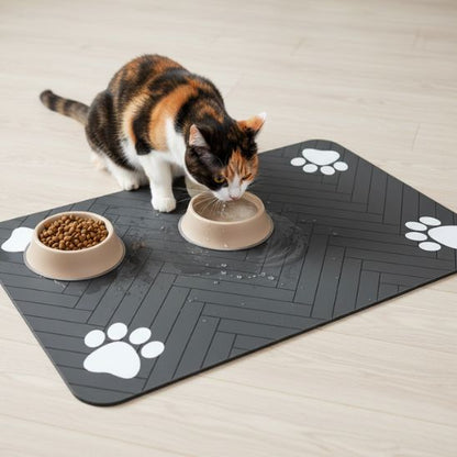 tapis pour gamelle chat absorbant