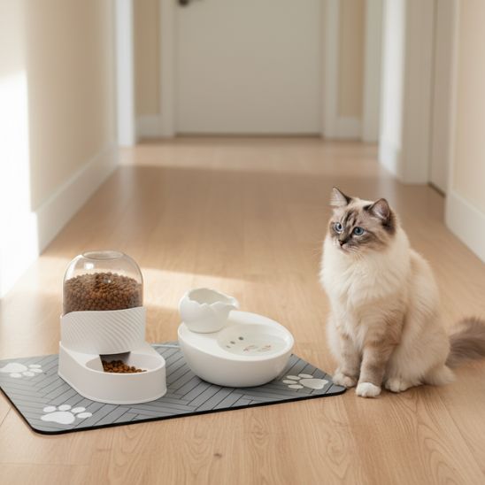 tapis pour gamelle chat