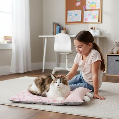 tapis-rafraichissant-chat-design-rose