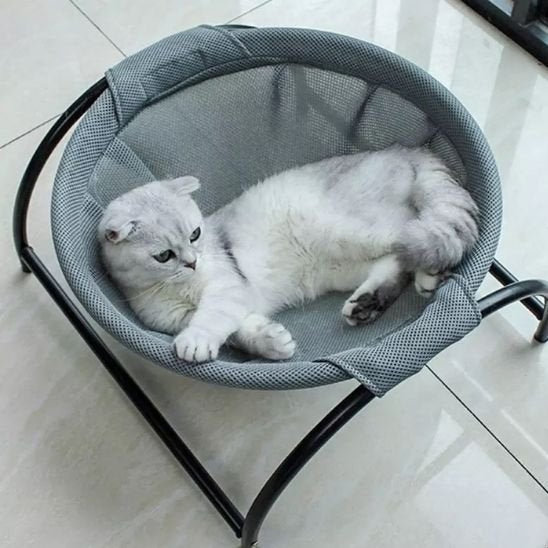 Tapis rafraichissant chat hamac gris