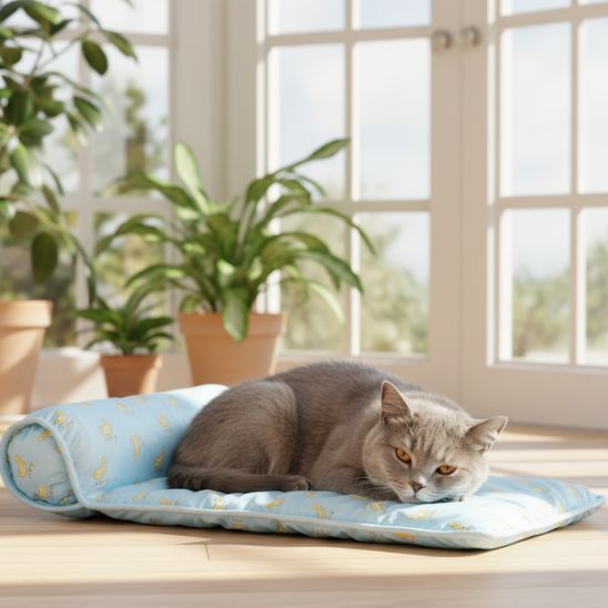 tapis-rafraichissant-pour-chat-bleu-confortable