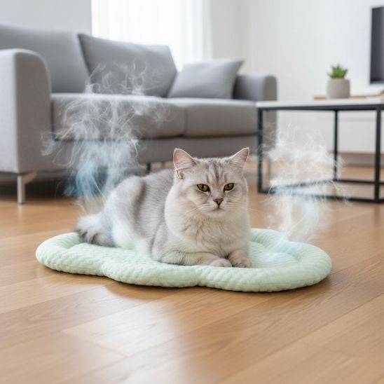 Tapis refrigerant chat confort estival