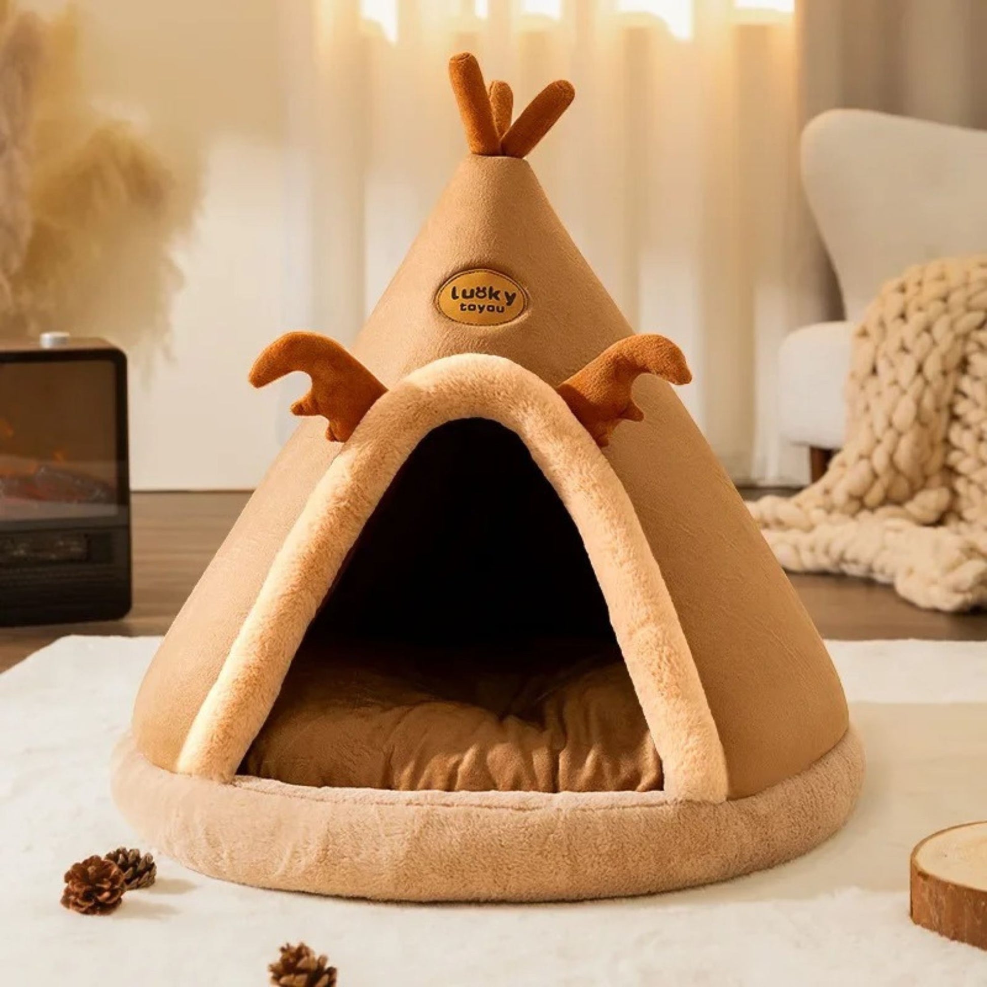 tipi-pour-chat-brun-confort