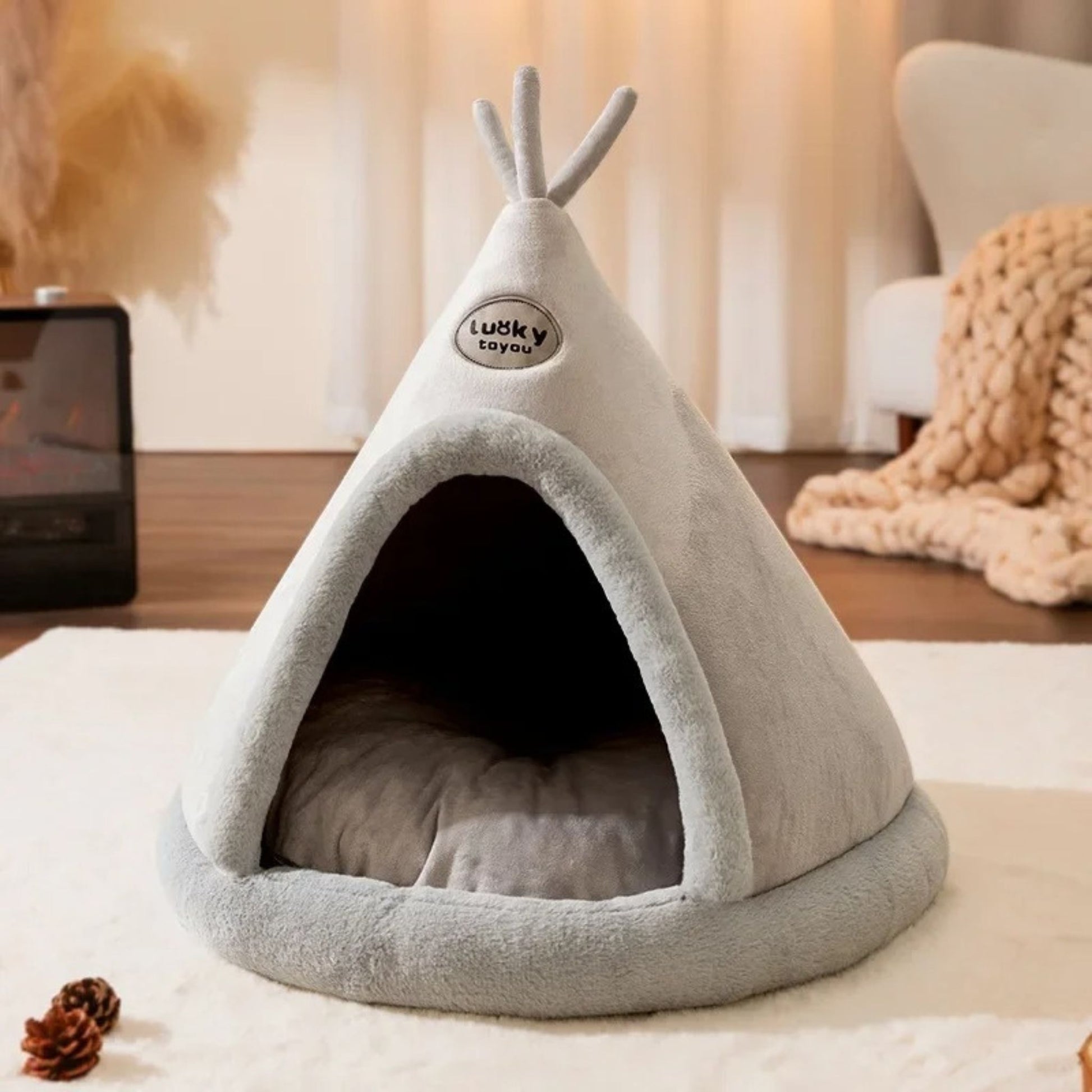 tipi-pour-chat-gris-confort