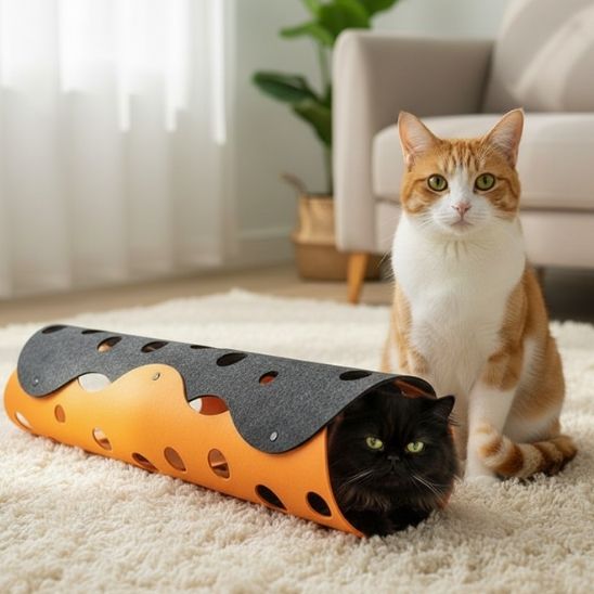 tunnel chaton Gris Orange