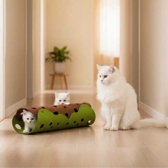 tunnel chaton Vert Marron