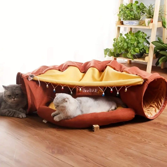 tunnel-pour-chat-brun