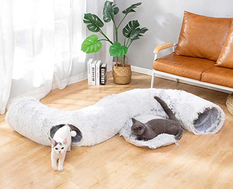 tunnel-pour-chat-gris